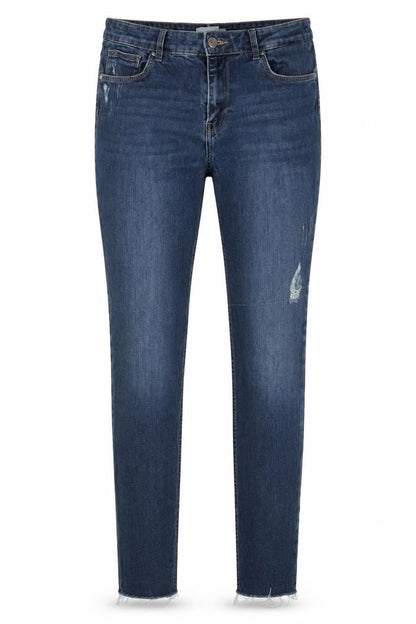 H&M Women Blue Distressed Skinny Jeans UK 12 High Rise Denim