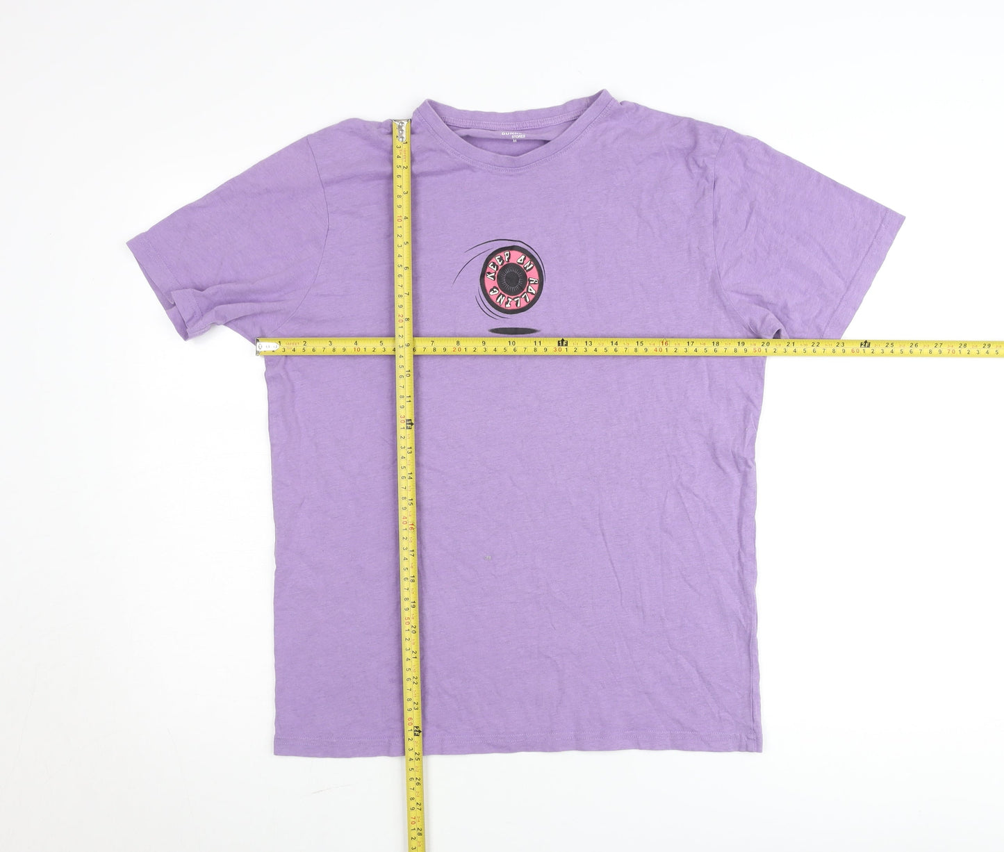 Dunnes Stores Women Purple Cotton Regular Fit T-Shirt M