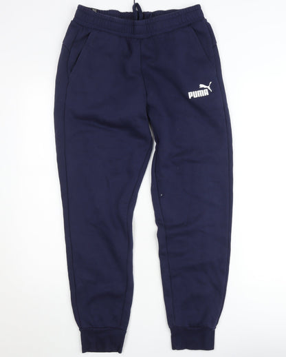 Puma Mens Blue Regular Fit Fleece Jogger Sweatpants M