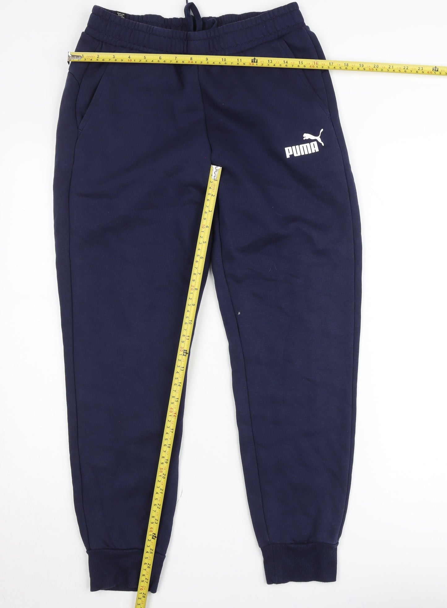 Puma Mens Blue Regular Fit Fleece Jogger Sweatpants M