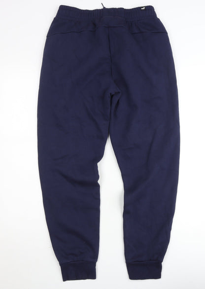 Puma Mens Blue Regular Fit Fleece Jogger Sweatpants M