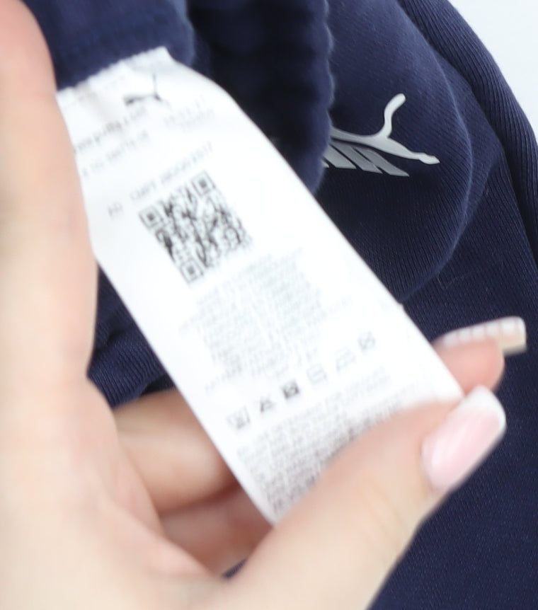 Puma Mens Blue Regular Fit Fleece Jogger Sweatpants M