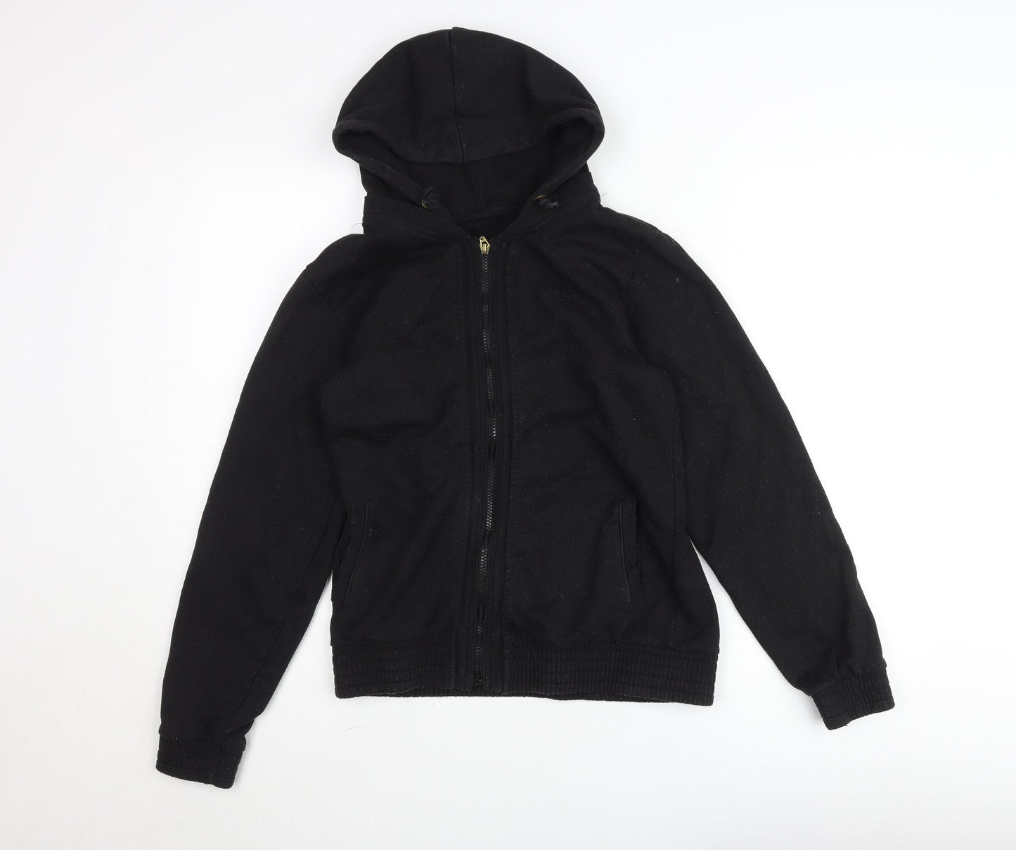 LA Gear Men's Black Hooded Full Zip Track Jacket Size 104 Cotton Blend