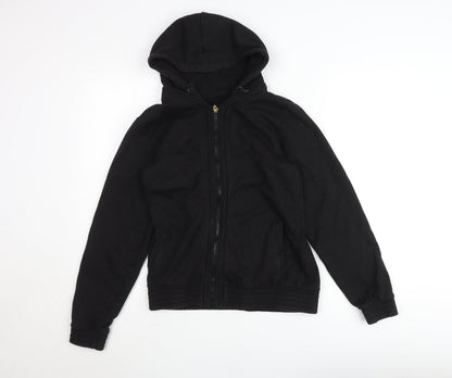 LA Gear Men's Black Hooded Full Zip Track Jacket Size 104 Cotton Blend