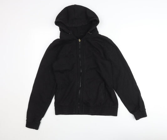LA Gear Men's Black Hooded Full Zip Track Jacket Size 104 Cotton Blend