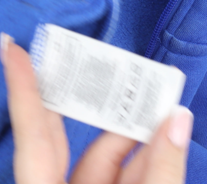 Adidas Men's Blue Full Zip Hooded Basic Jacket Size L