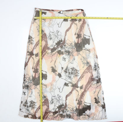 Adini Women’s Multicoloured Midi A-Line Floral Skirt Size M