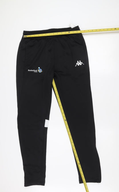 Kappa Men's Black Large Basketball Track Pants 100% Polyester
