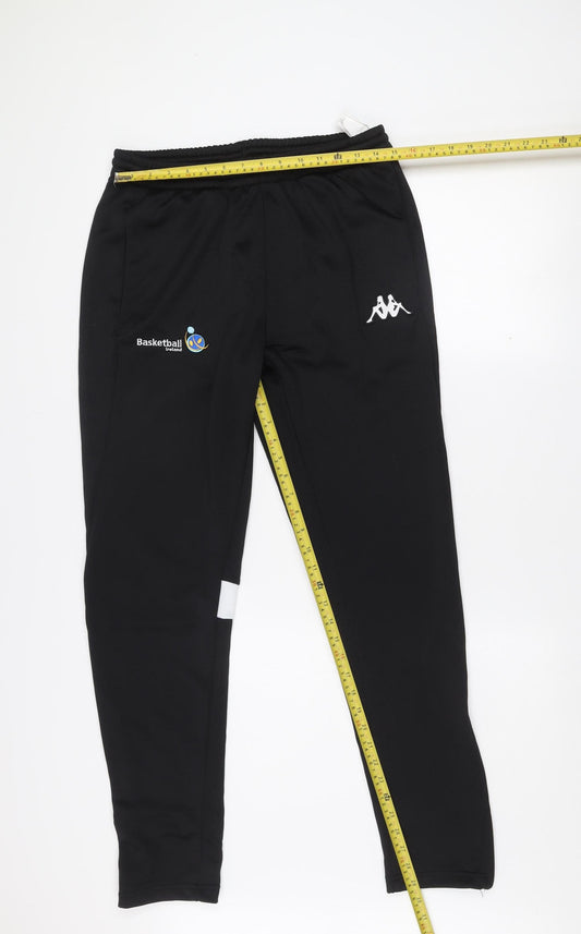Kappa Men's Black Large Basketball Track Pants 100% Polyester