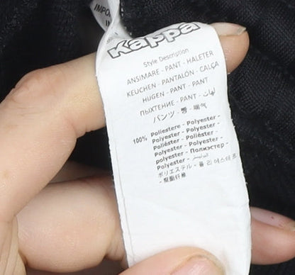 Kappa Men's Black Large Basketball Track Pants 100% Polyester