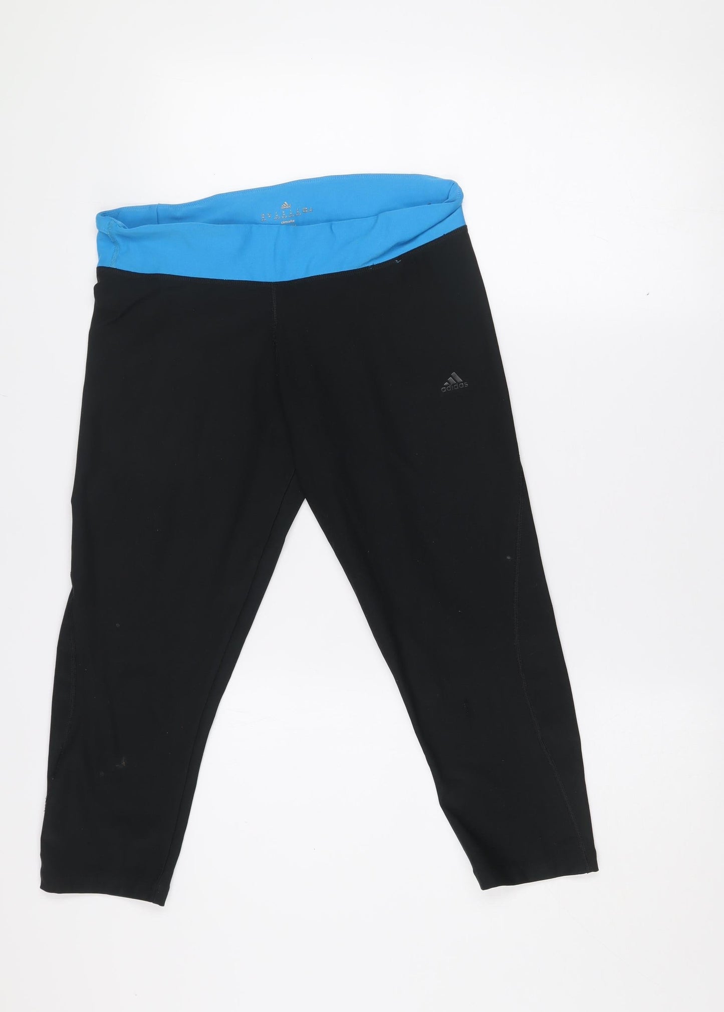 Adidas Womens Black Capri Leggings Medium Climalite Activewear