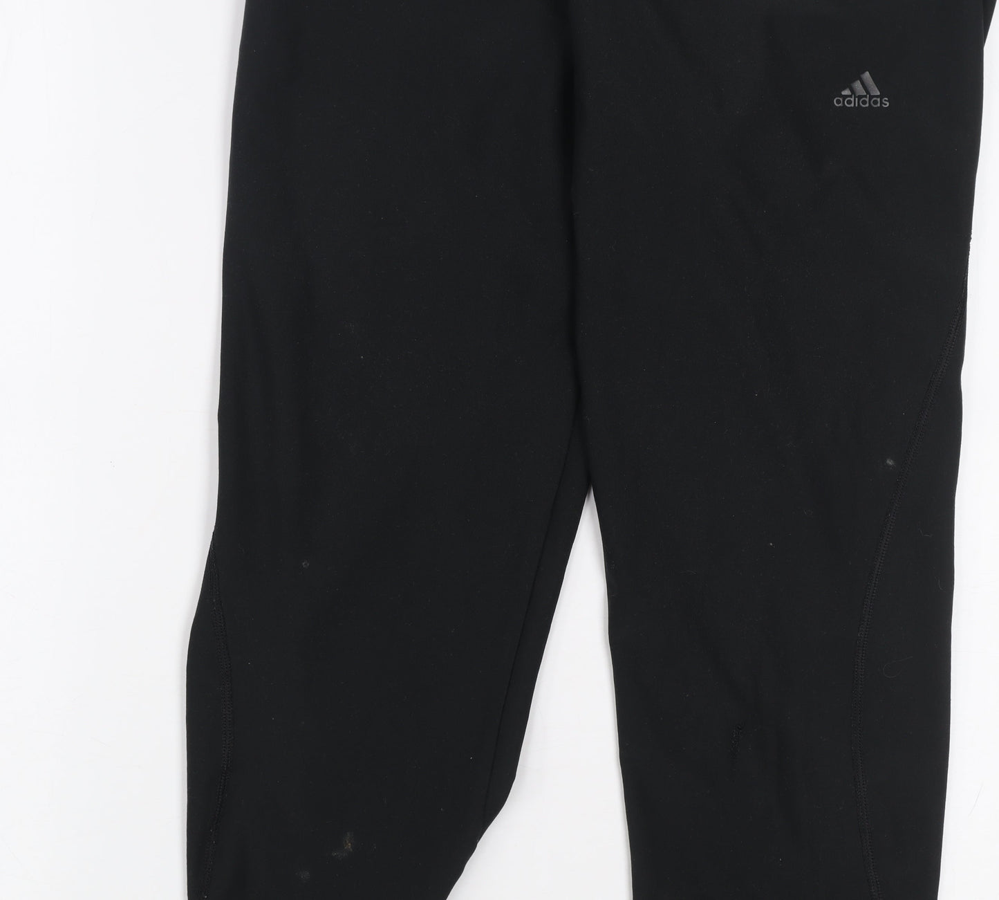 Adidas Womens Black Capri Leggings Medium Climalite Activewear
