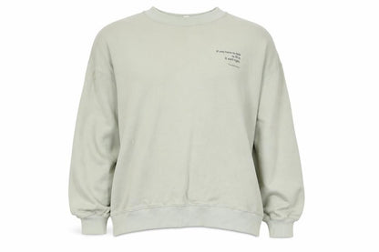 H&M Women’s Beige Disney Quote Cotton Pullover Sweatshirt L
