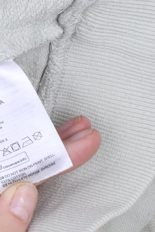 H&M Women’s Beige Disney Quote Cotton Pullover Sweatshirt L