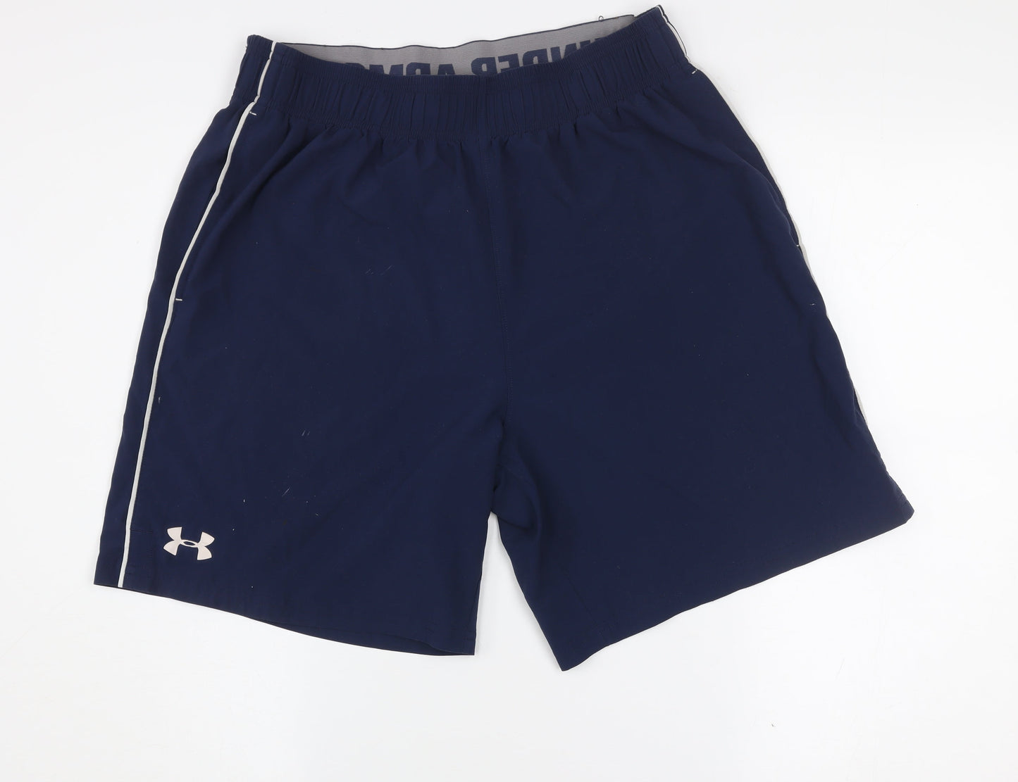 Under Armour Men's Blue Large Athletic Shorts Elastic Waist