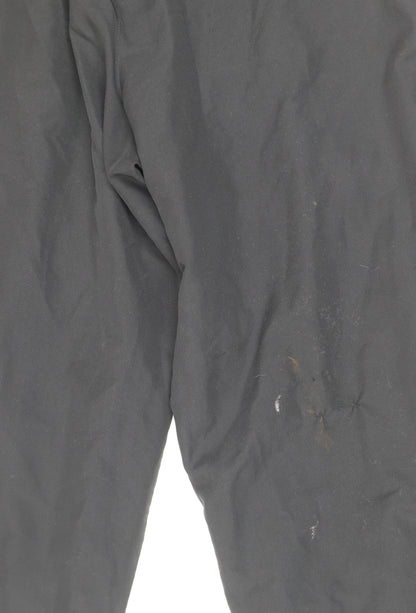 Adidas Men's Black Track Pants L 36in Zip Pockets Side Stripe