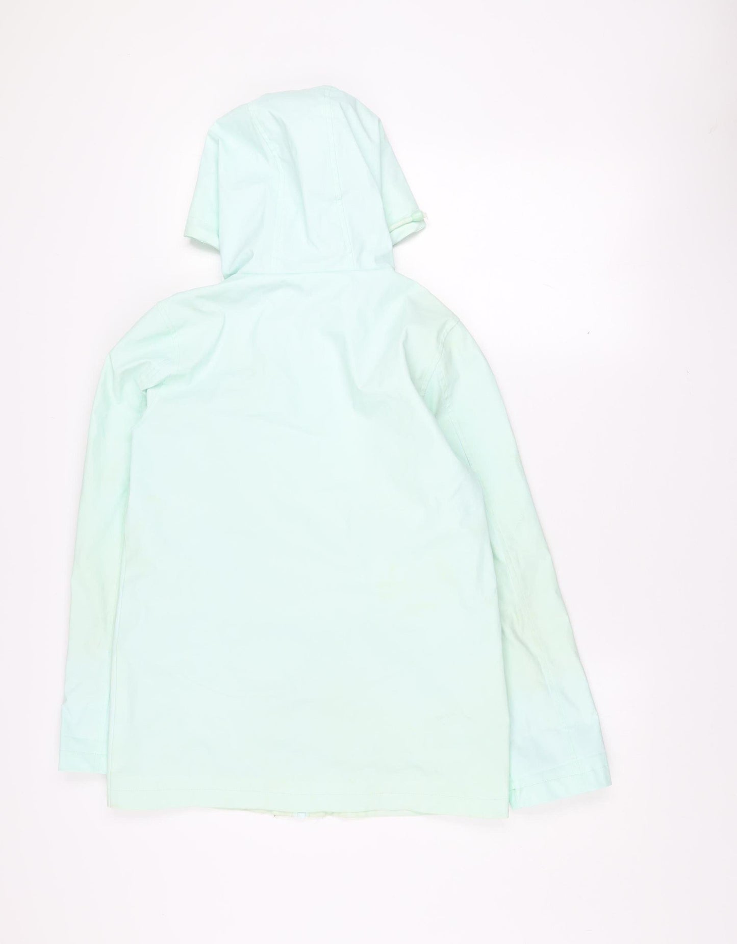 Topshop Women’s Petite Green Waterproof Hooded Rain Coat UK 6