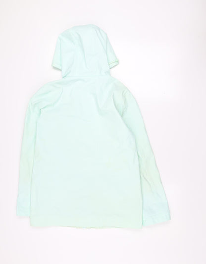 Topshop Women’s Petite Green Waterproof Hooded Rain Coat UK 6