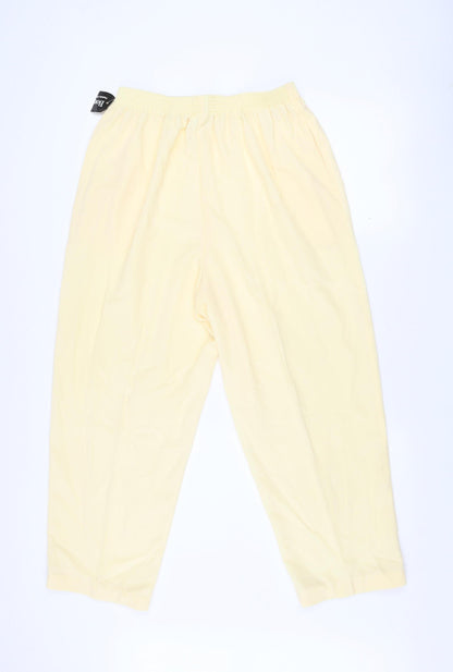BonWorth Women’s Beige Lightweight Elastic Waist Trousers L