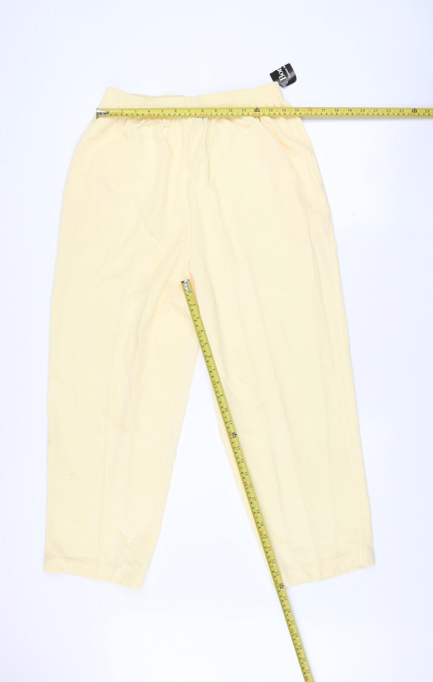 BonWorth Women’s Beige Lightweight Elastic Waist Trousers L