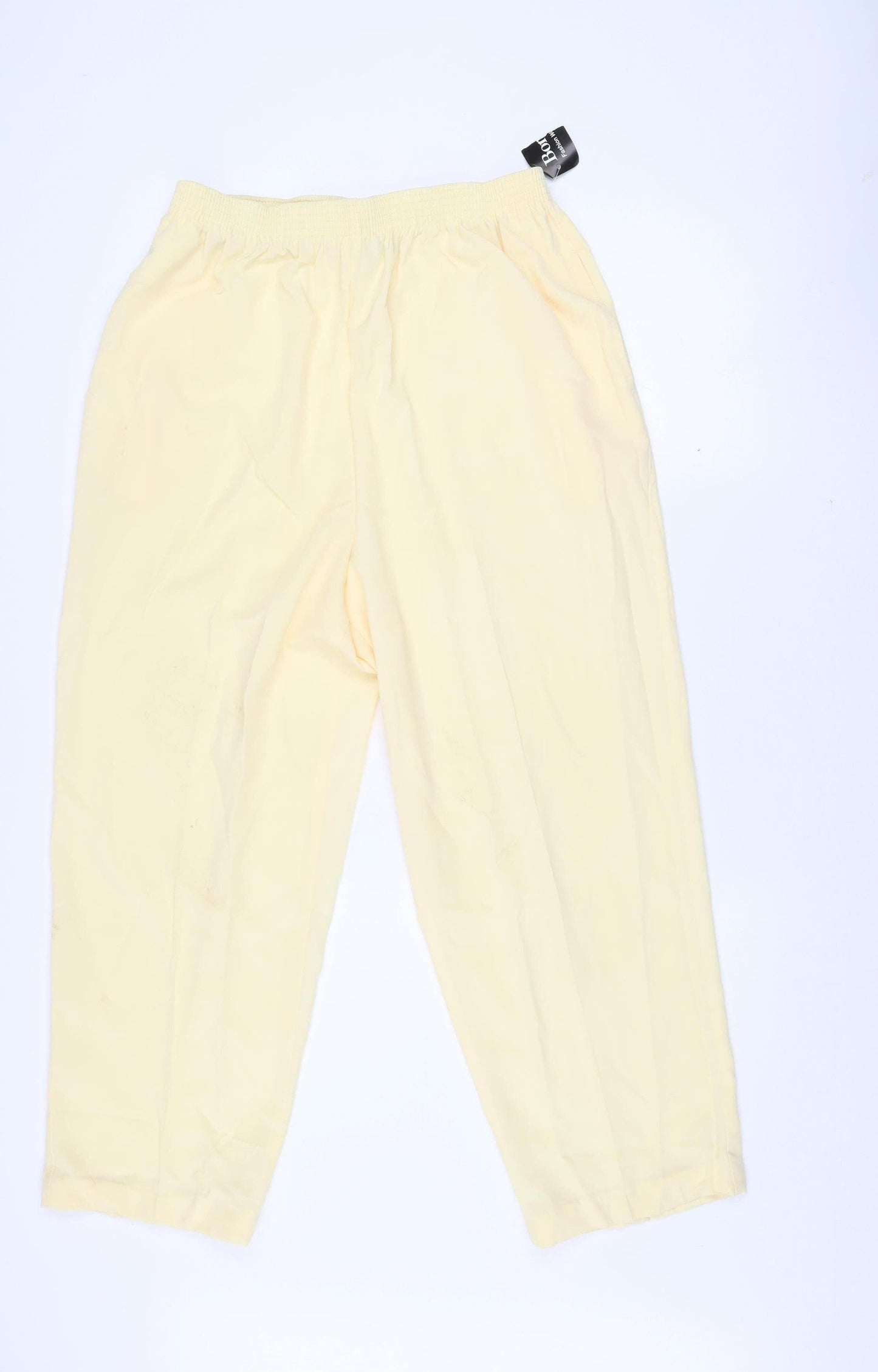 BonWorth Women’s Beige Lightweight Elastic Waist Trousers L