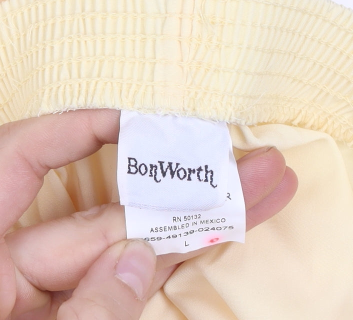 BonWorth Women’s Beige Lightweight Elastic Waist Trousers L