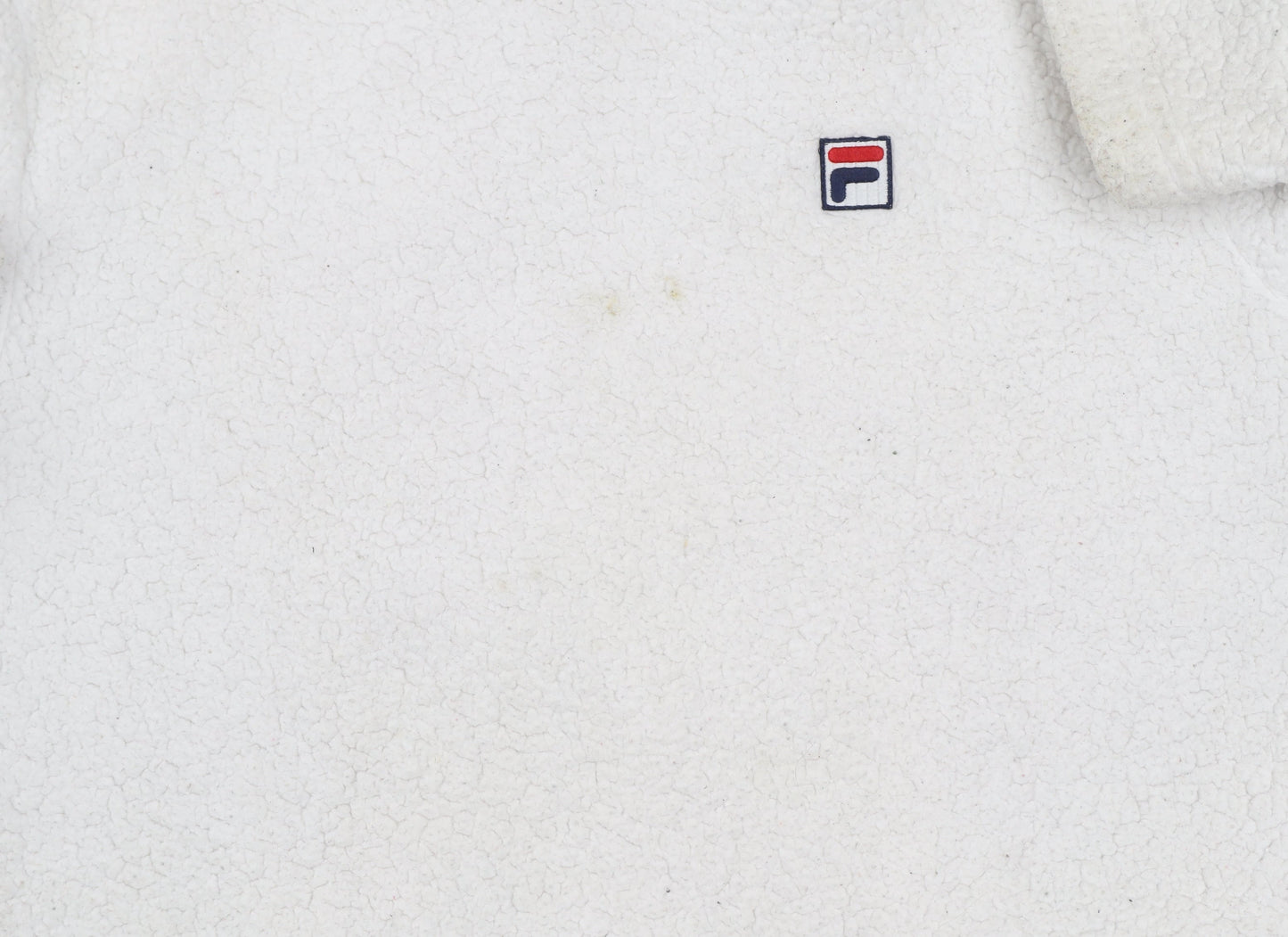 FILA Women's White Pullover Hoodie Size M Fleece Lined Casual Sweatshirt