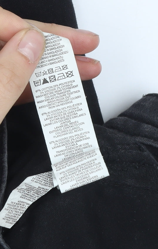Denim & Co Womens Black Skinny Jeans Size 10 Stretch Mid Rise