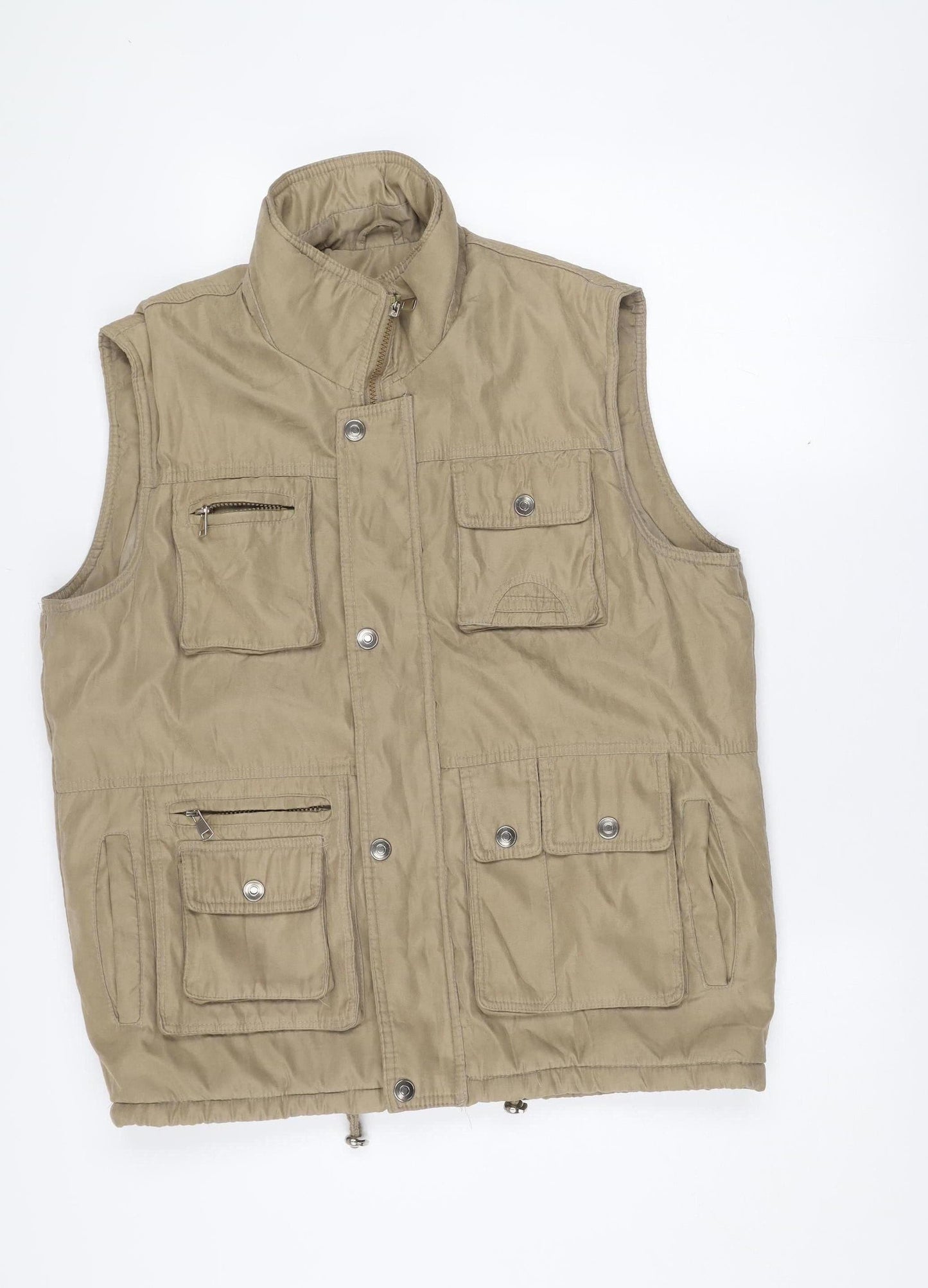 Charles Norton Men's Beige Polyester Bodywarmer Waistcoat M