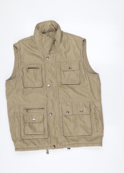 Charles Norton Men's Beige Polyester Bodywarmer Waistcoat M