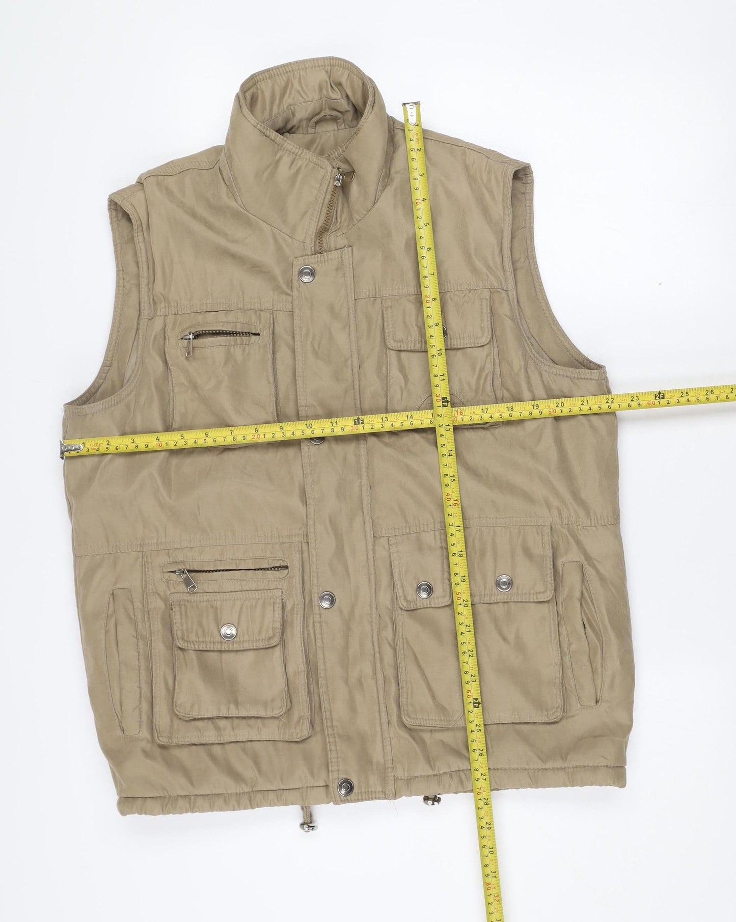 Charles Norton Men's Beige Polyester Bodywarmer Waistcoat M