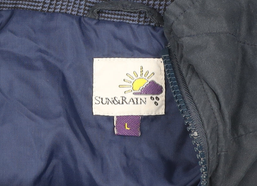 Sun & Rain Women's Blue L Lightweight 1/4 Zip Windbreaker Jacket