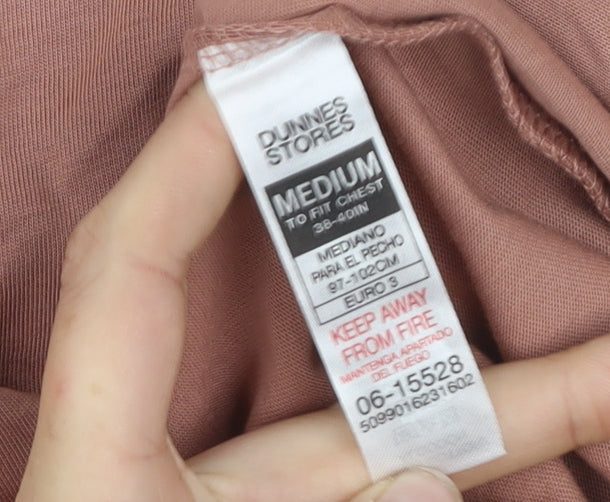 Dunnes Stores Women Brown Regular Fit Cotton Off Duty T-Shirt M