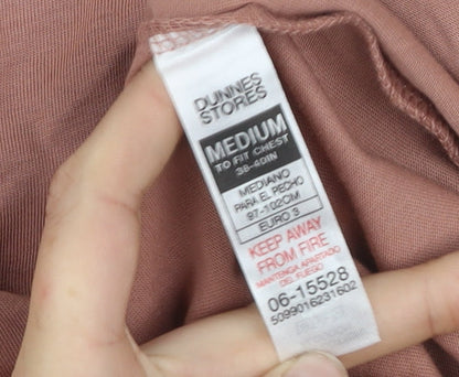 Dunnes Stores Women Brown Regular Fit Cotton Off Duty T-Shirt M