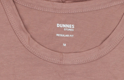 Dunnes Stores Women Brown Regular Fit Cotton Off Duty T-Shirt M