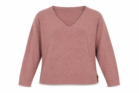 Bershka Women's Pink V-Neck Knit Jumper Size 12 Long Sleeve