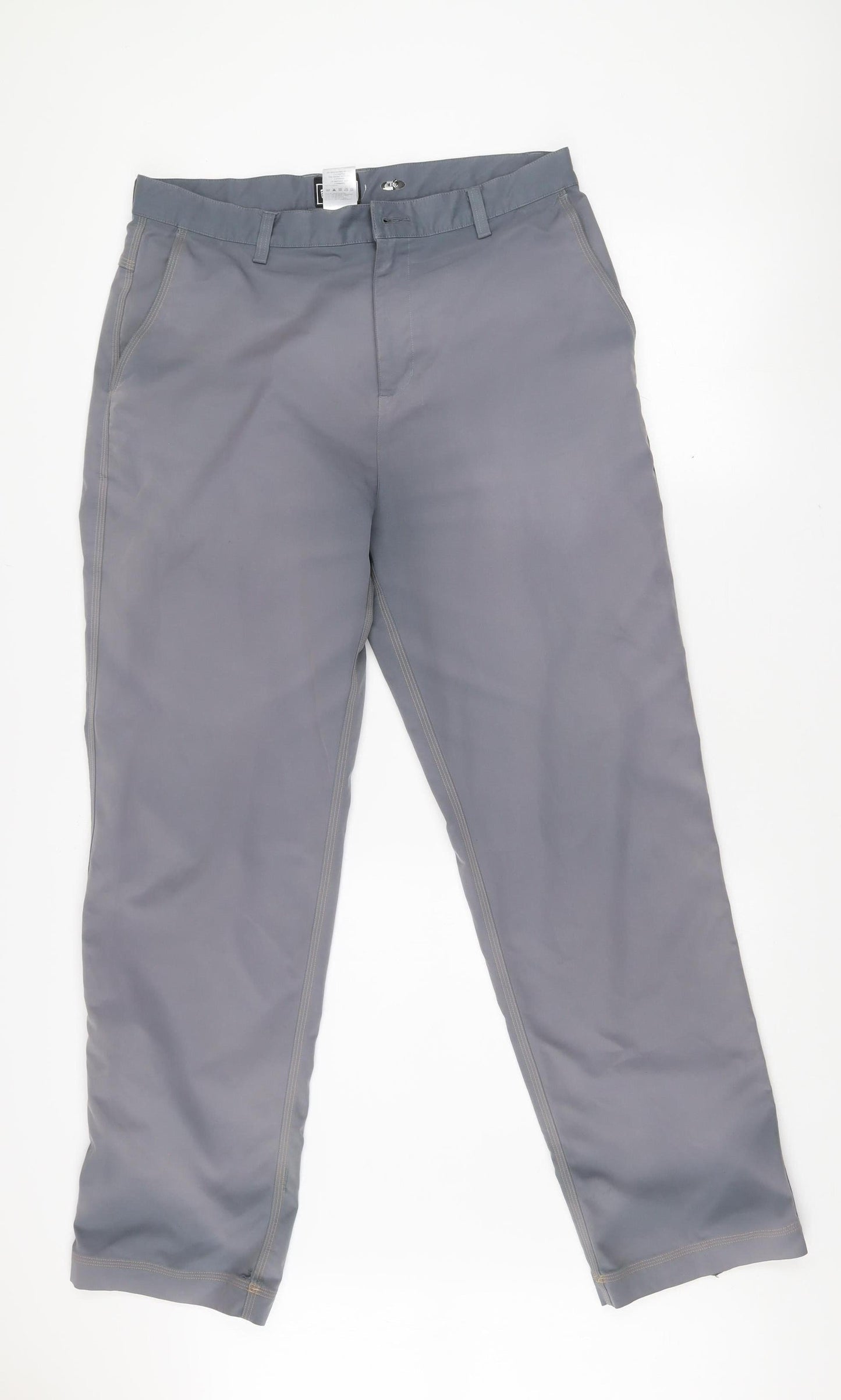 Adidas Men's Grey Stretch Golf Walking Trousers 34x32 Regular Fit