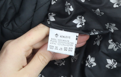 Henleys Women’s Black Quilted Hooded Puffer Jacket Size 2