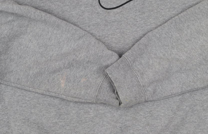 Nike Women’s Grey Dri-FIT Pullover Sweatshirt L Crew Neck Logo