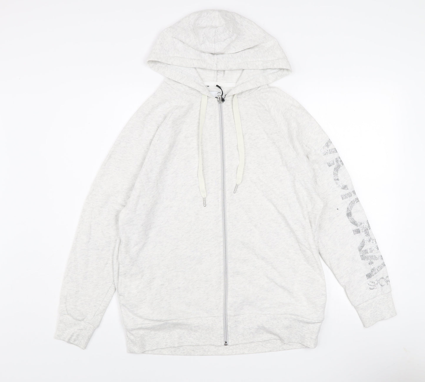 Victoria Sport Womens Grey XS Full Zip Hooded Lightweight Jacket