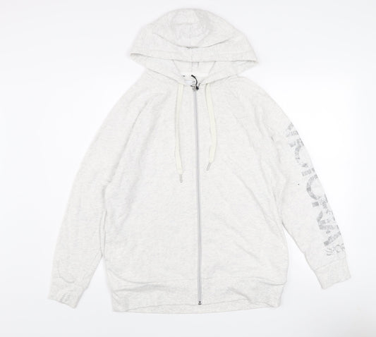 Victoria Sport Womens Grey XS Full Zip Hooded Lightweight Jacket