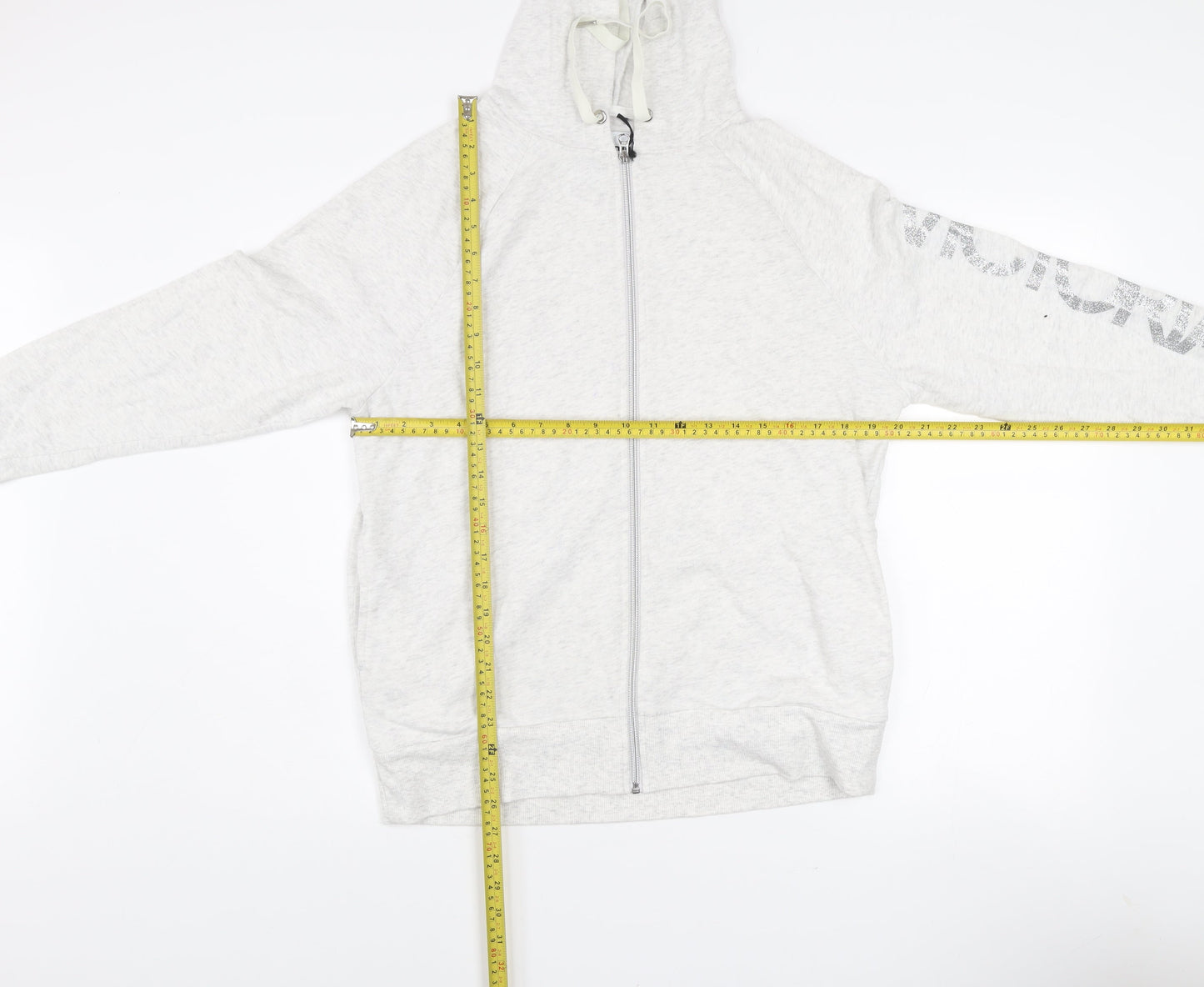 Victoria Sport Womens Grey XS Full Zip Hooded Lightweight Jacket