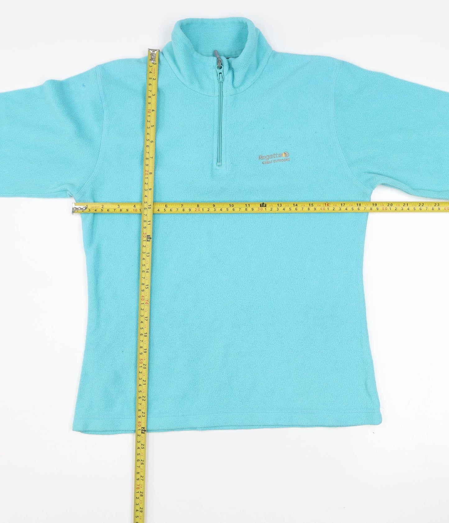 Regatta Women's Blue Fleece 1/2 Zip Pullover UK 10 Outdoor Sweatshirt