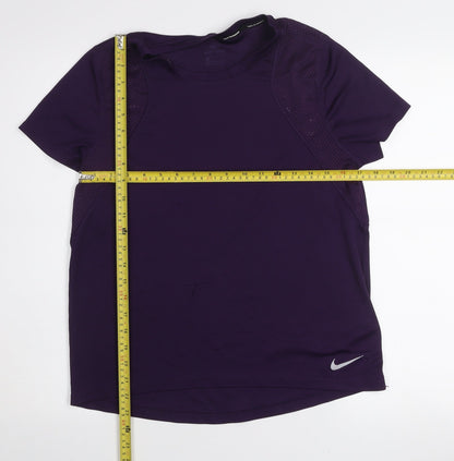 Nike Womens Purple Dri-Fit Running T-Shirt Medium
