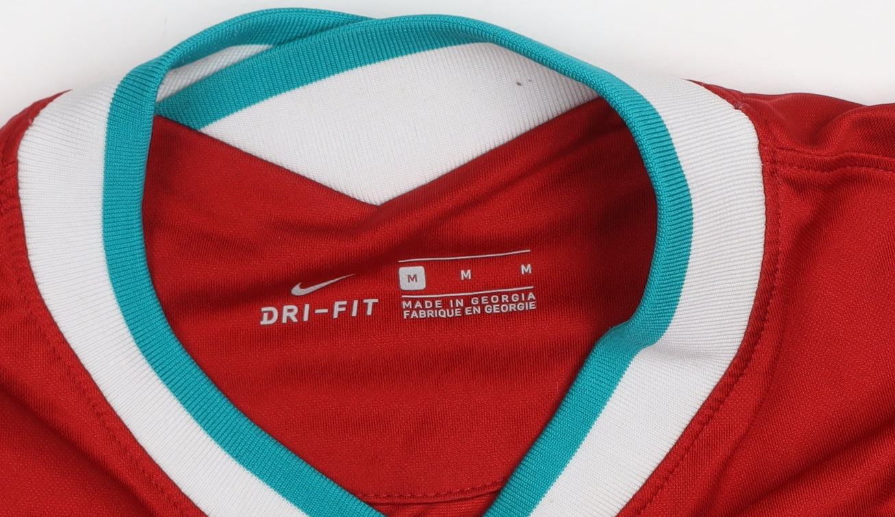 Nike Men's Red Liverpool FC Dri-FIT Short Sleeve Football Jersey M