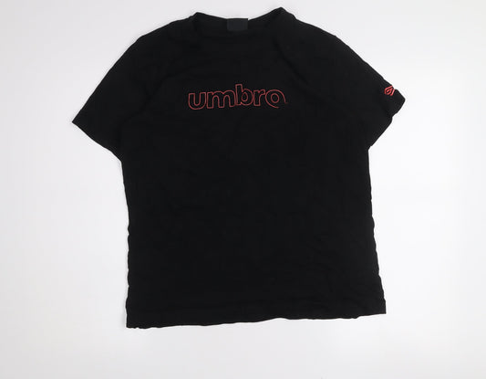 Womens UK Size XL Umbro Black Basic T-Shirt