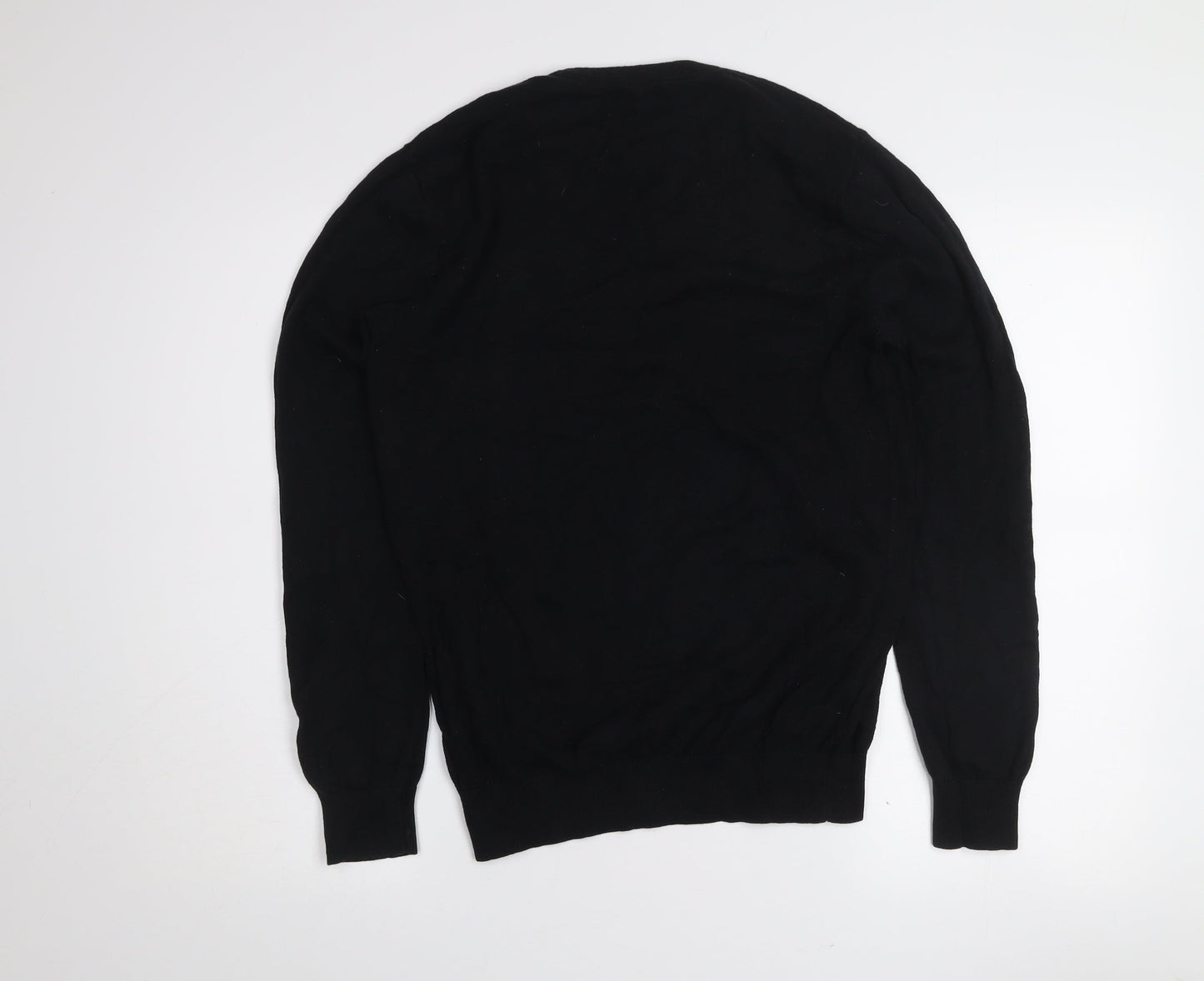 Jack Wills Men's Black Cotton Cashmere Crew Neck Jumper Size S