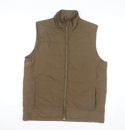 Mens UK Size M Lands' End Brown Bodywarmer