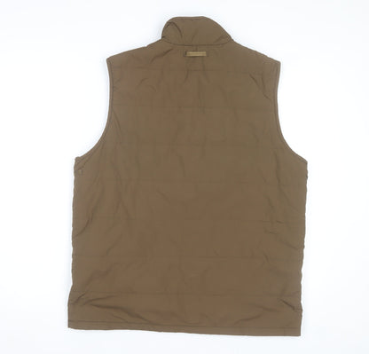 Mens UK Size M Lands' End Brown Bodywarmer
