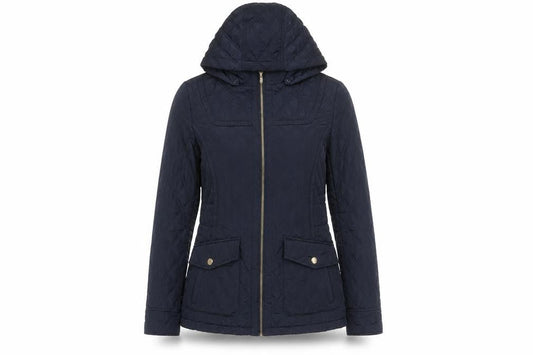 Womens UK Size S Michael Kors Blue Quilted Coat